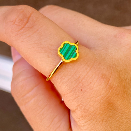 Anillo Dupe Van Cleef Acero Inoxidable 4147-104
