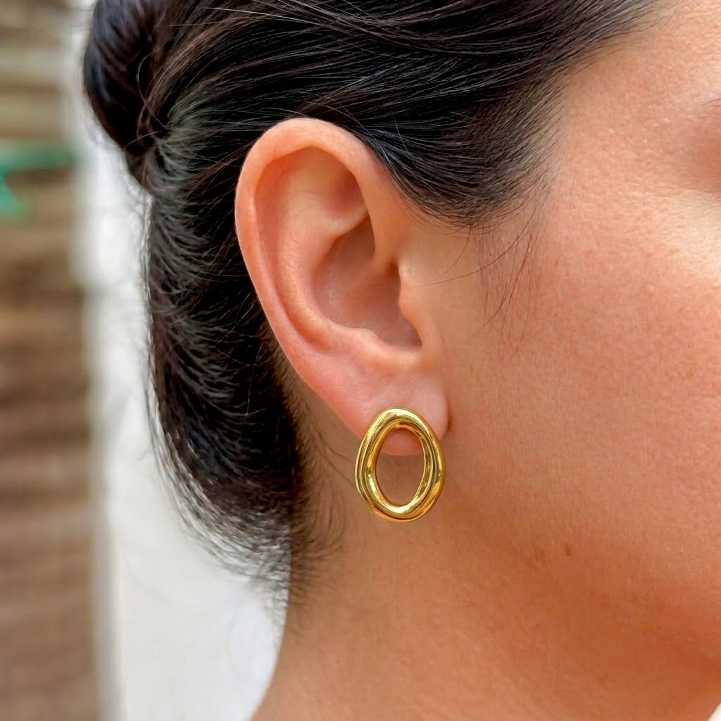 Aretes Acero Inox 18K 4287-10