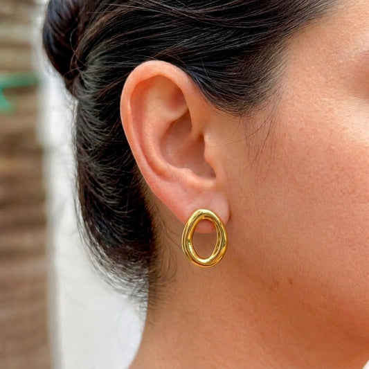 Aretes Acero Inox 18K 4287-10