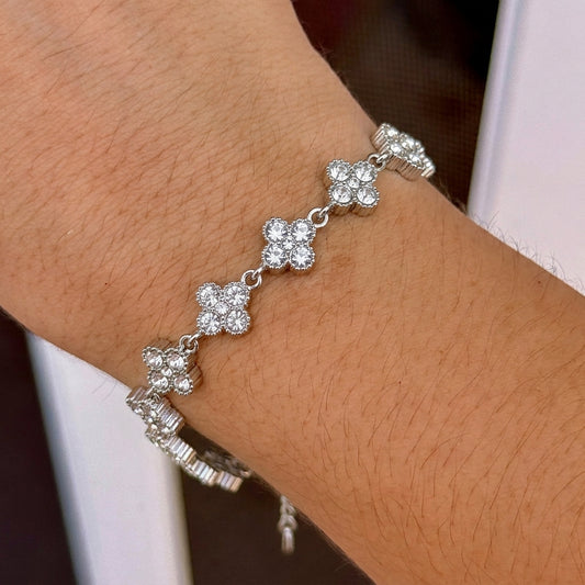 Pulsera Acero Inox Trebol 4287-17