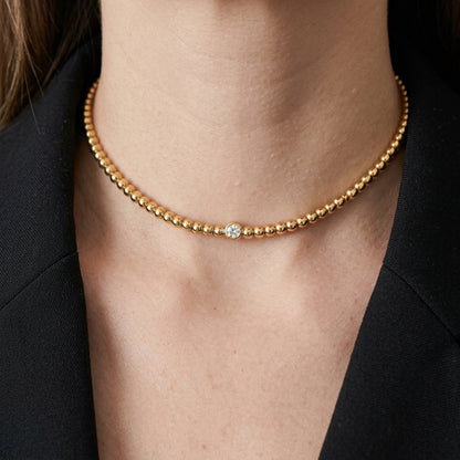 Collar Acero Inox Vintage Cristal 4287-20
