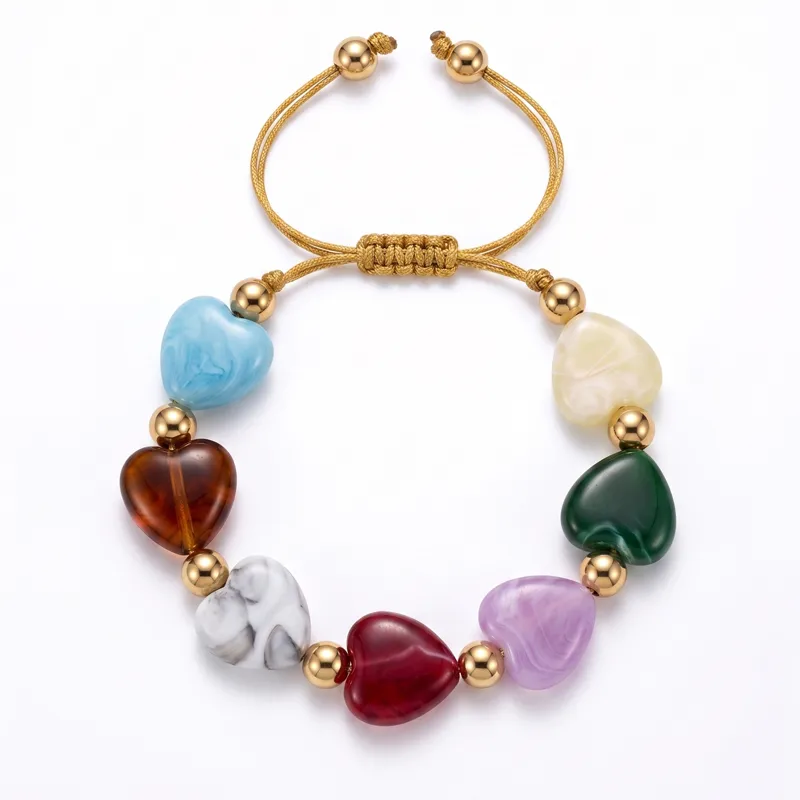 Pulsera Cordon Dije Corazon 4287-27