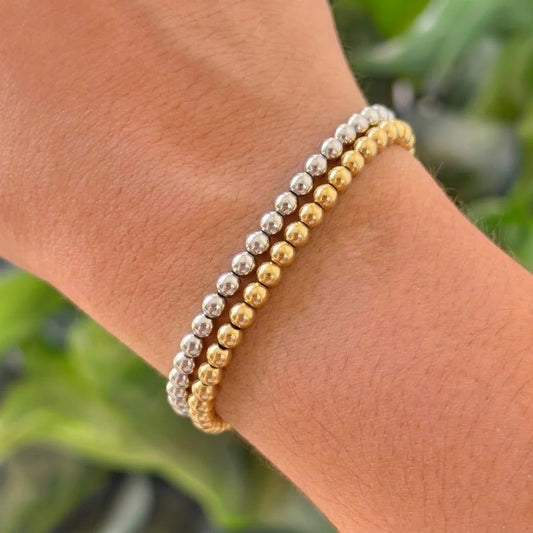 Pulsera Cuentas 4mm Acero Inox 4287-2