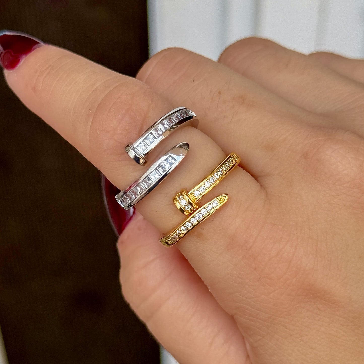 Anillo Zirconia Chapa 18K