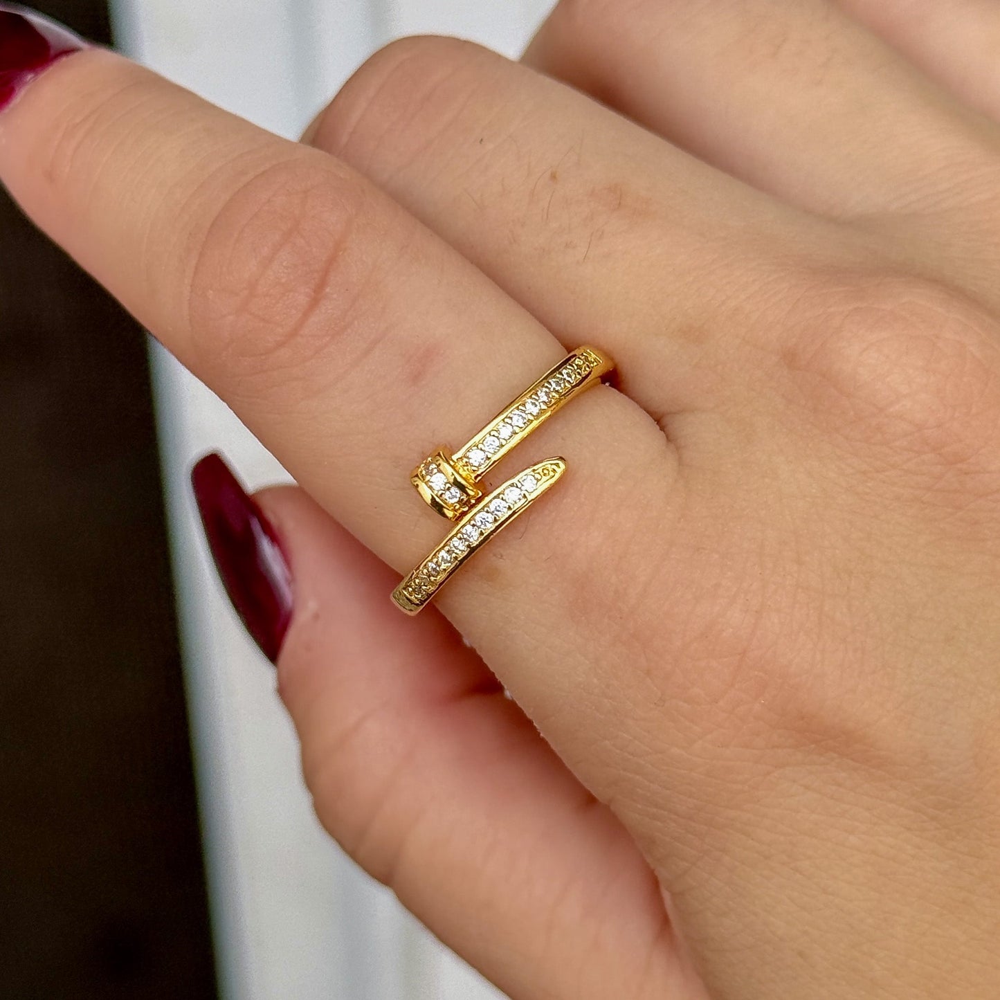 Anillo Zirconia Chapa 18K