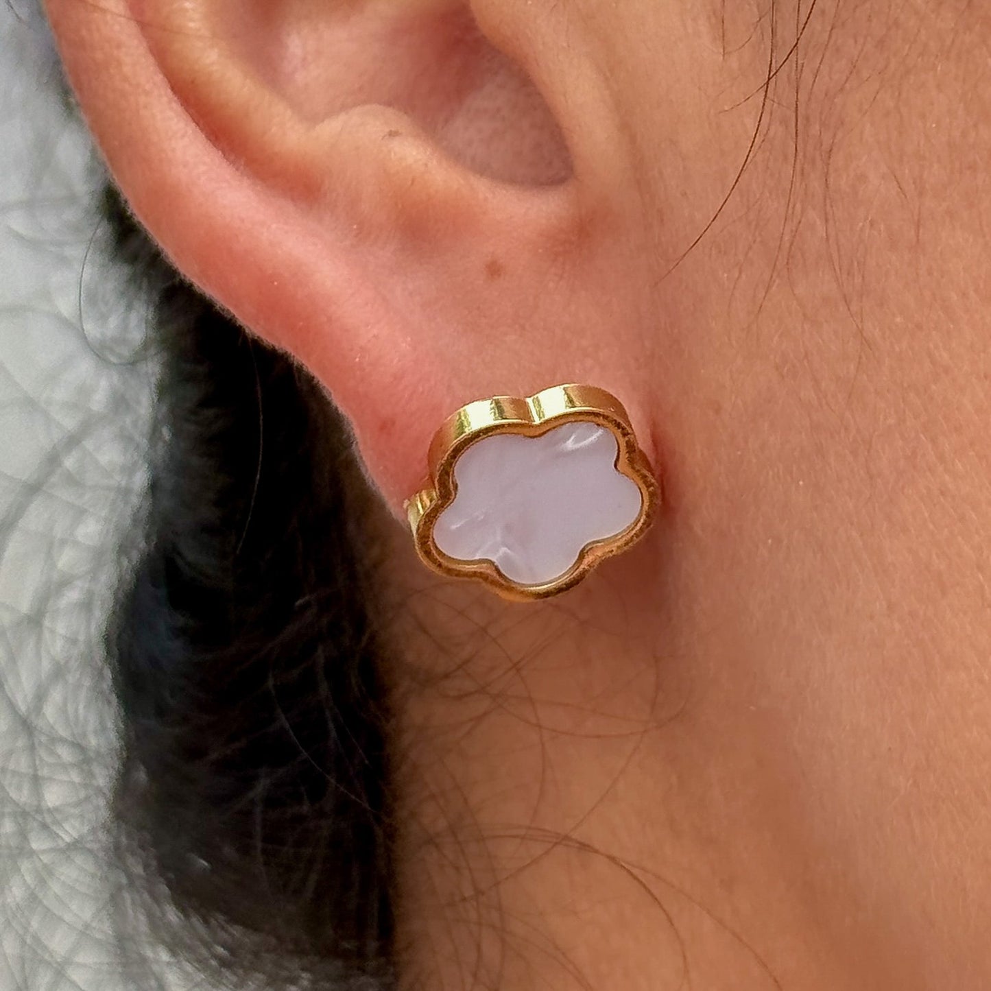 Aretes Flor Acero Inox 5552-56