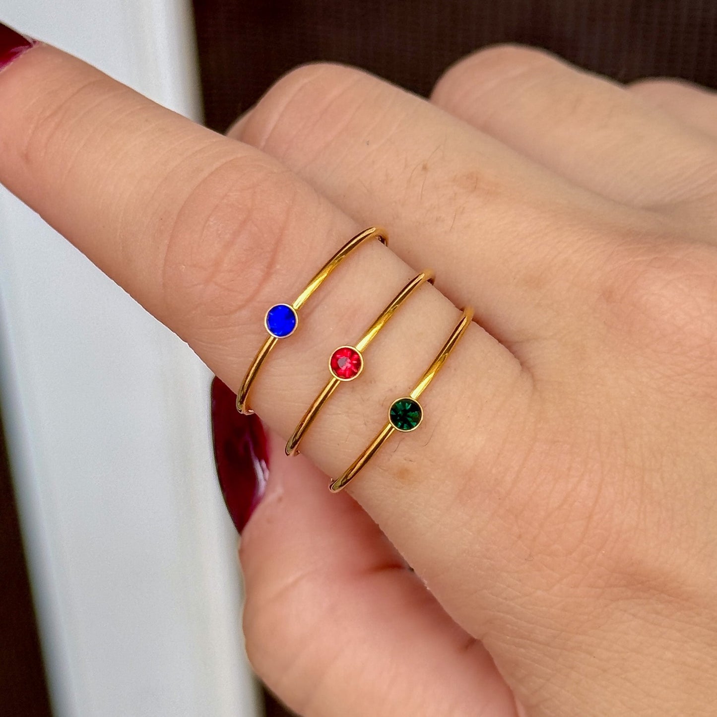 Anillo Circón Acero Inox