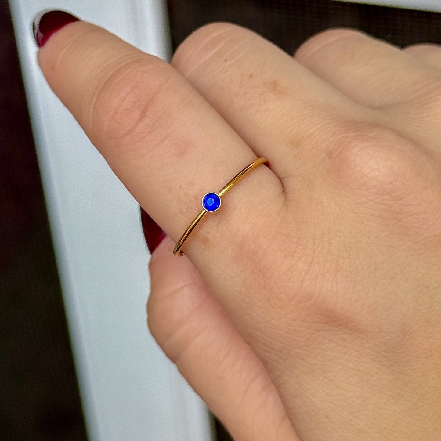Anillo Circón Acero Inox