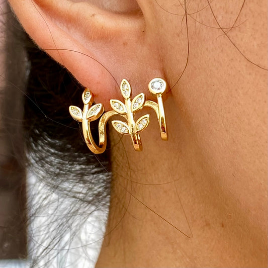 Aretes Chapa de Oro 5689-71