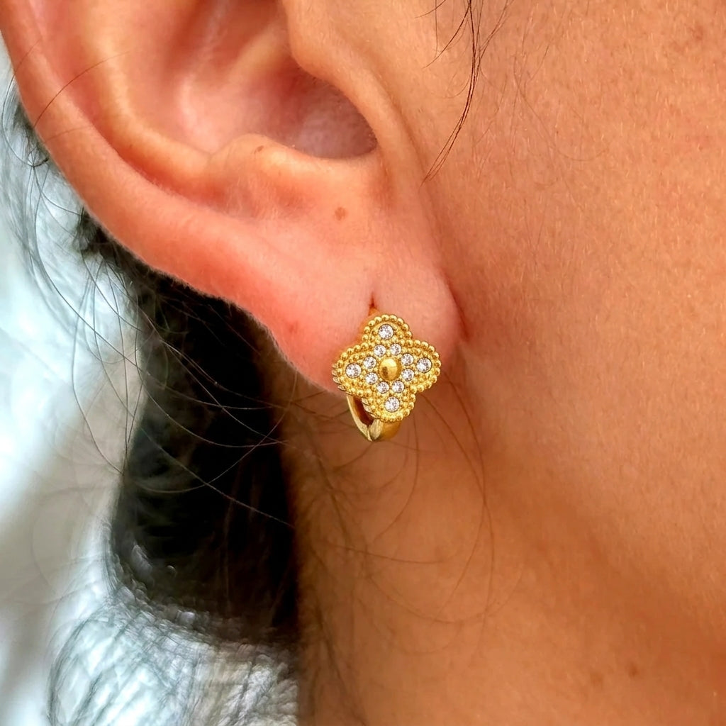 Aretes Flores Acero Inoxidable 5898-31