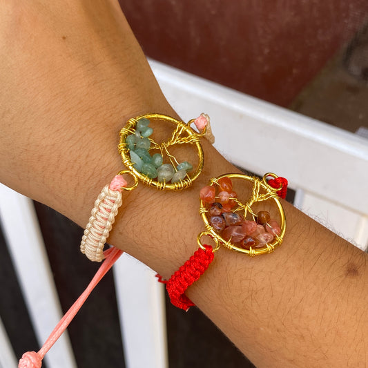 Pulsera Cristal + Chapa De Oro 6175-82