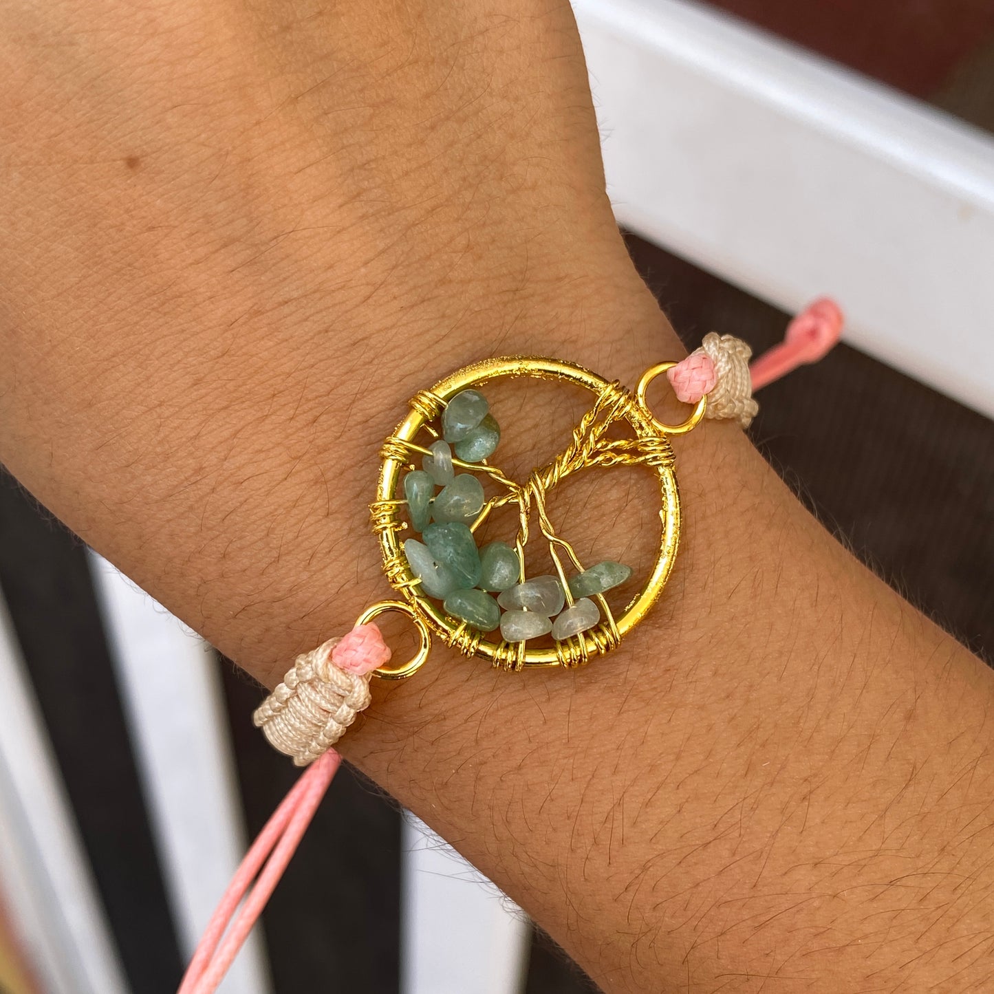 Pulsera Cristal + Chapa De Oro 6175-82