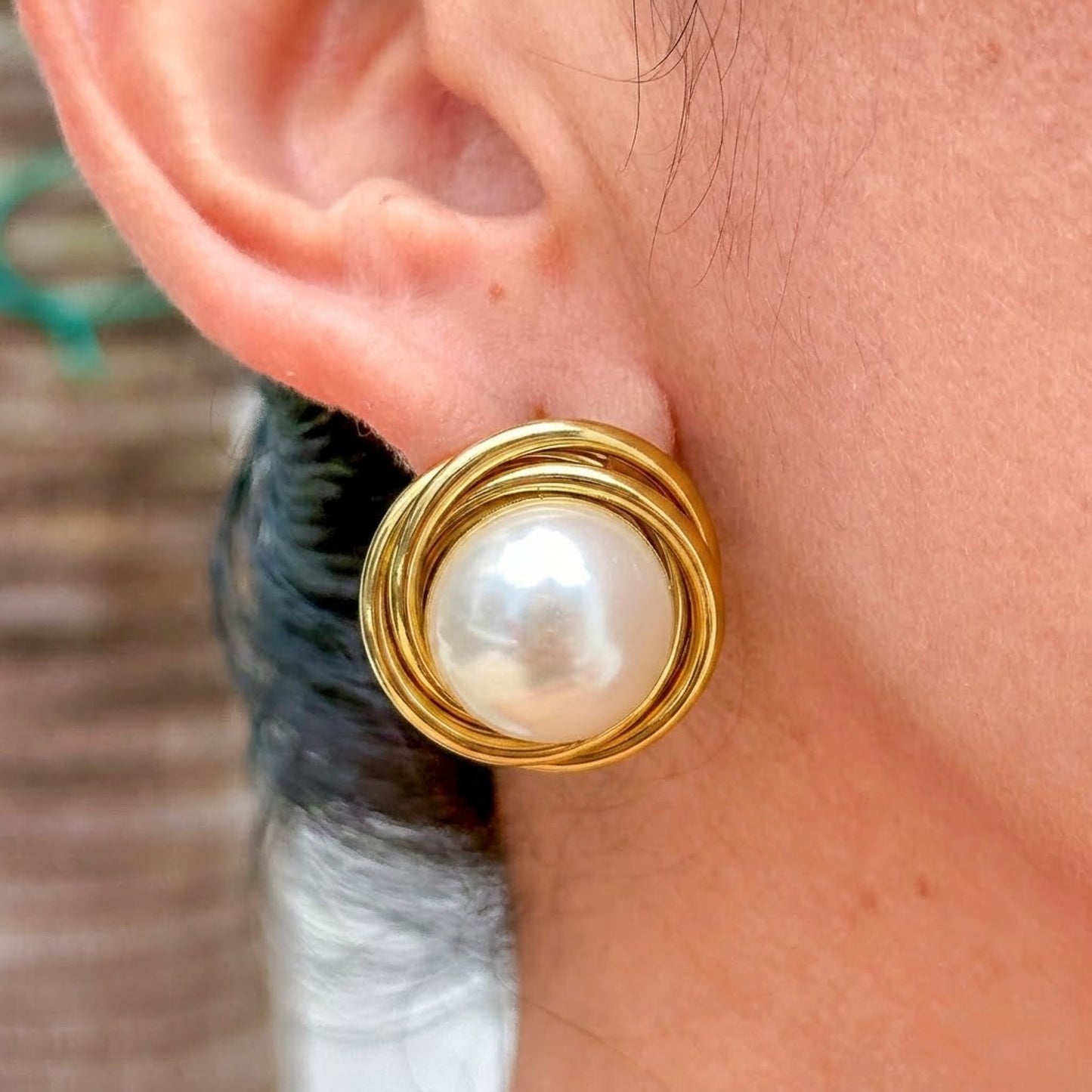 Aretes Gota Barrocos Acero Inox 8096-38