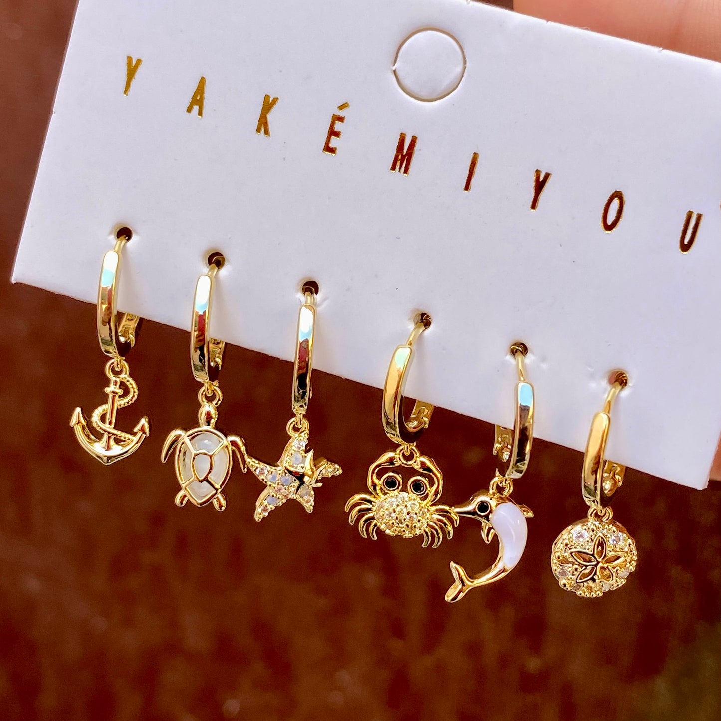 Set Aretes Chapa de Oro 7387-103