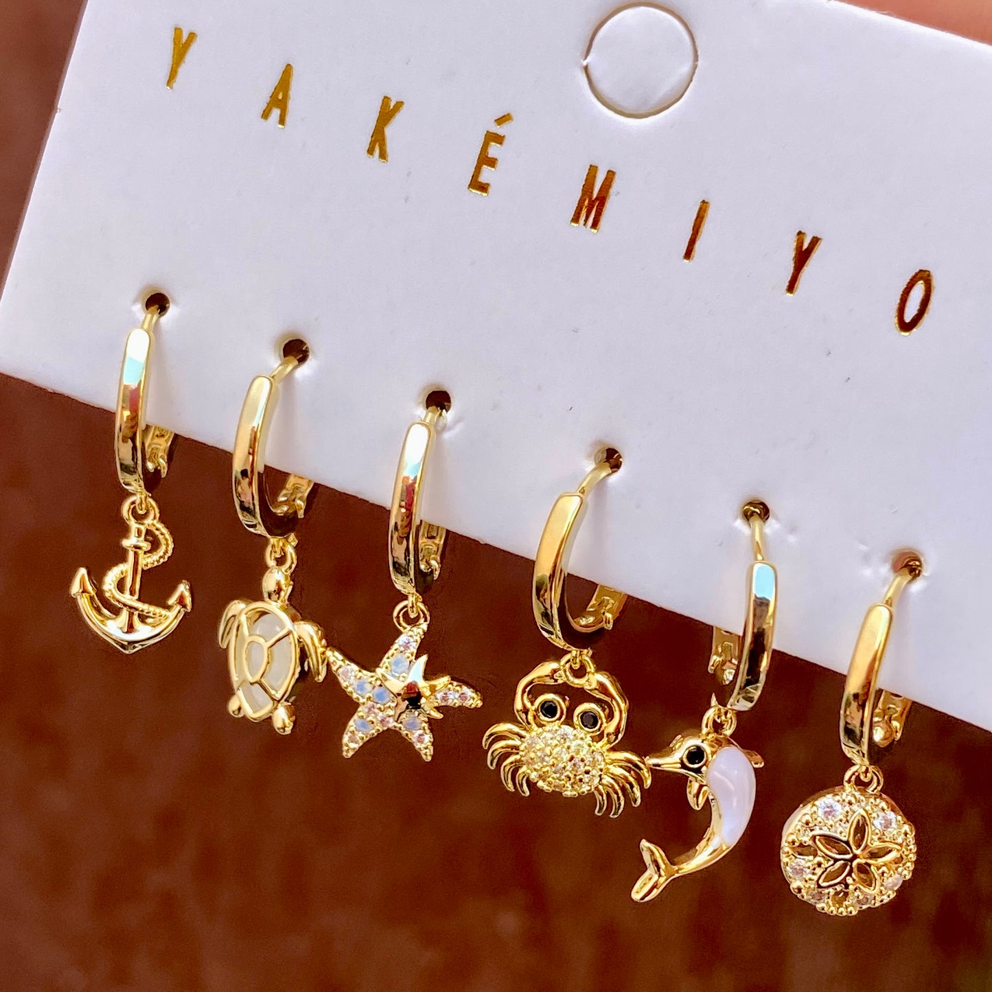 Set Aretes Chapa de Oro 7387-103