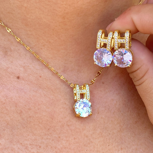Set Collar Chapa de Oro Chapa de Oro 7387-88
