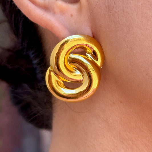 Aretes Dorados Acero Inox 8096-4