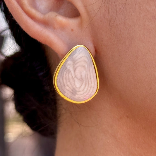 Aretes Geometricos Esmalte Acero Inox 8096-50