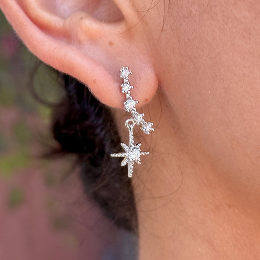 Aretes Estrella Zirconia Chapa 18K 8096-64
