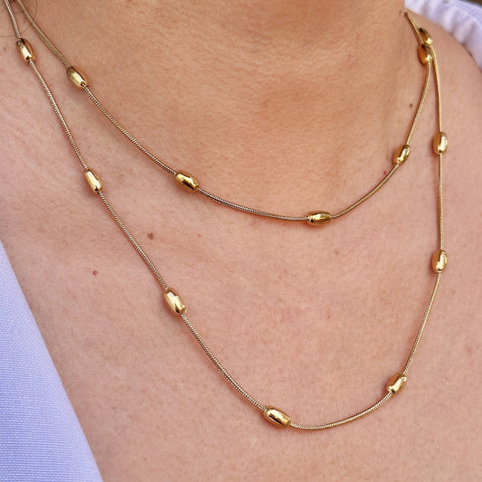 Collar Cadena Doble Acero Inox 8096-6