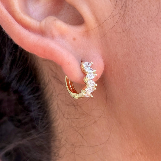 Aretes Geometricos Chapa 18K 8096-74