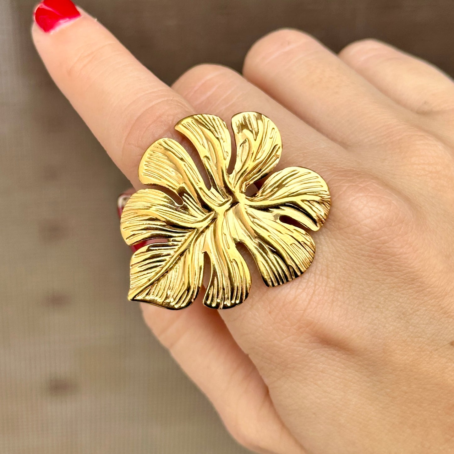 Anillo Hoja  Acero Inoxidable 8117-62
