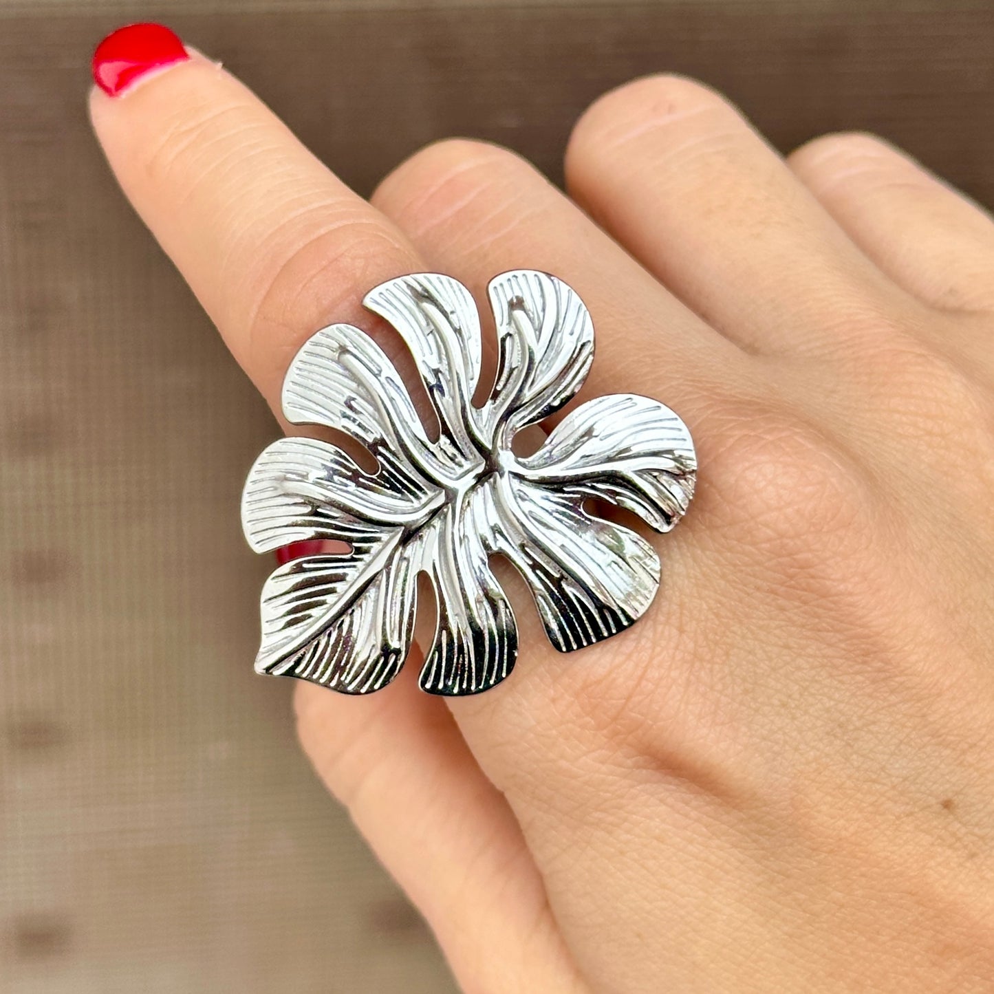 Anillo Hoja  Acero Inoxidable 8117-62