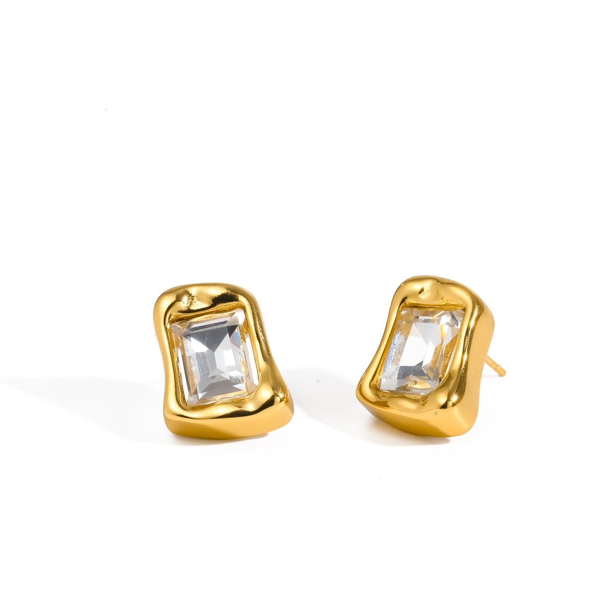 Aretes Acero Inox Circon 18K 8196-24