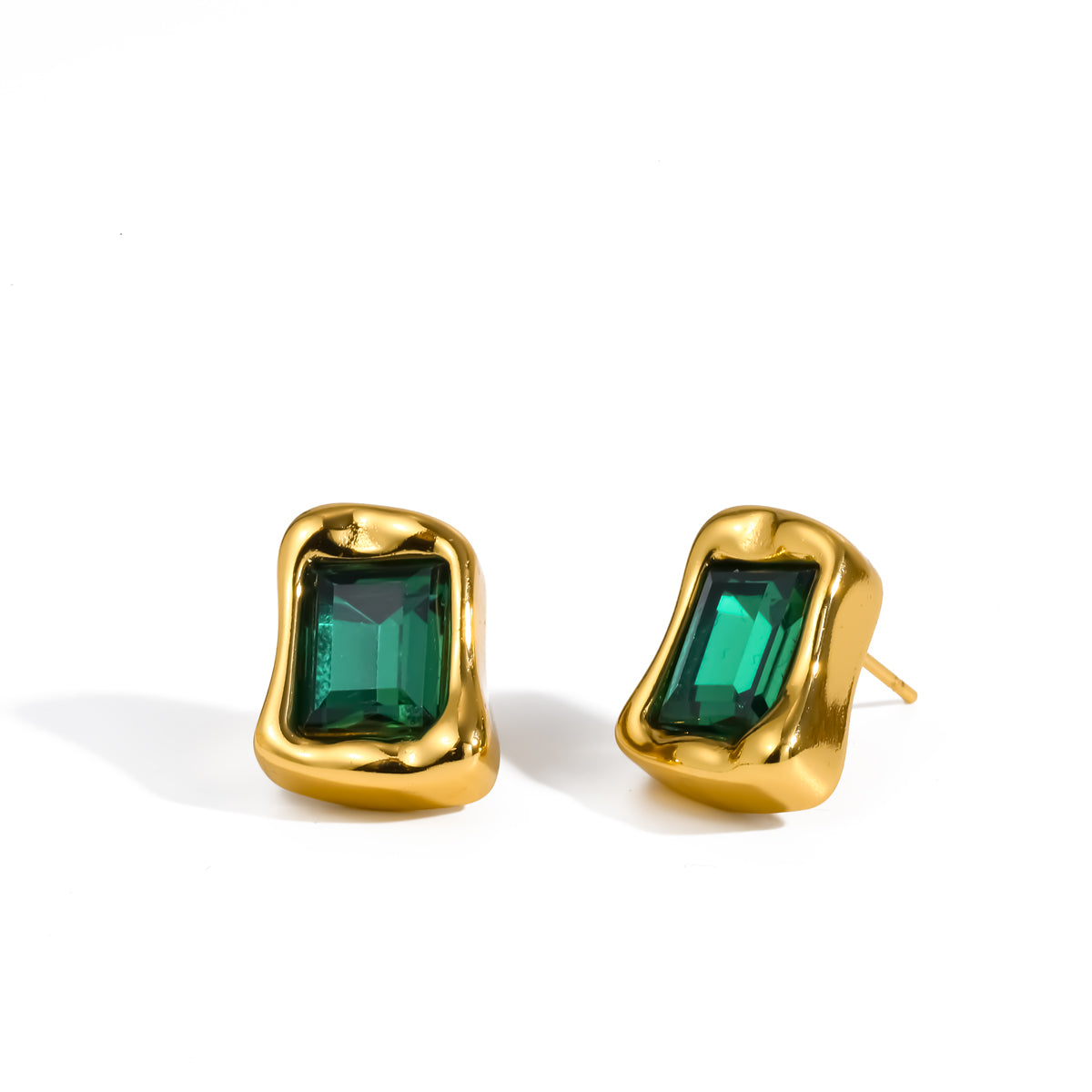 Aretes Acero Inox Circon 18K 8196-6