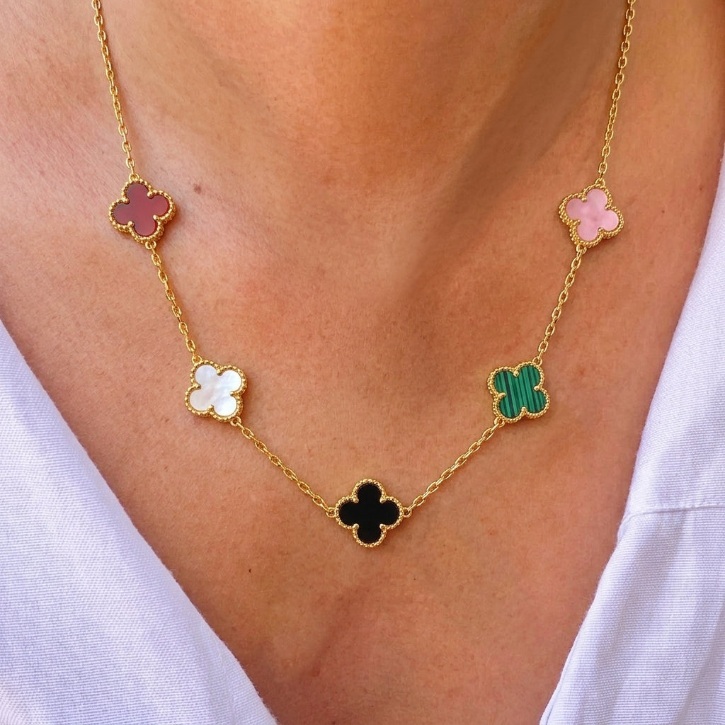 Set Collar Pulsera Acero Inox Multicolor 8196-9
