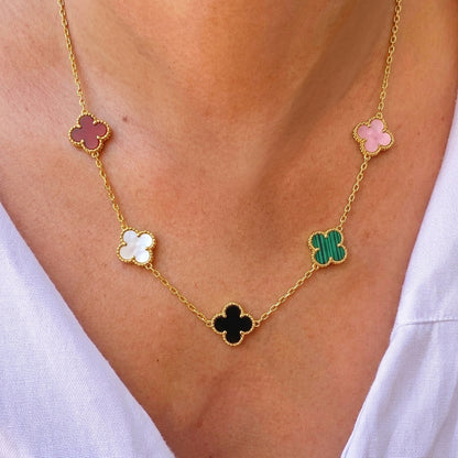 Set Collar Pulsera Acero Inox Multicolor 8196-9