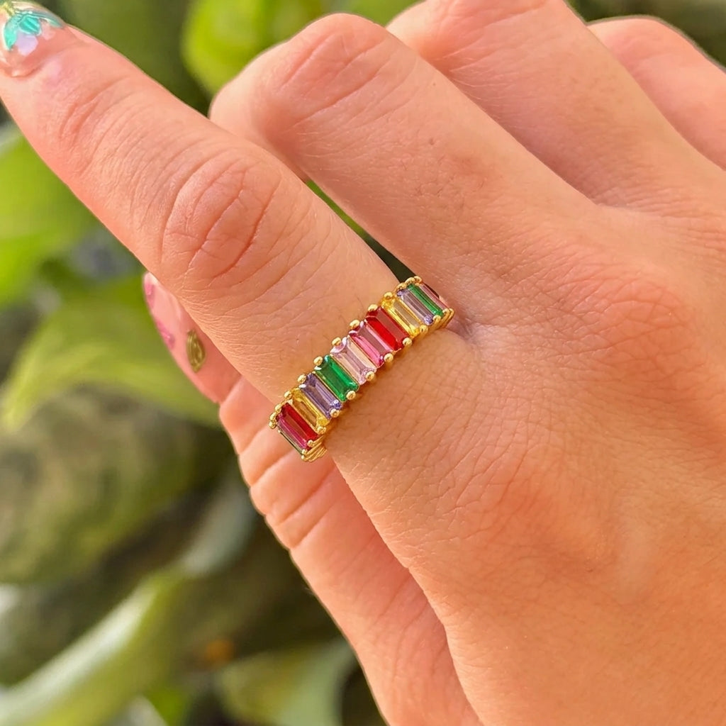 Anillo Multicolor Zirconia Acero Inox 8279-118