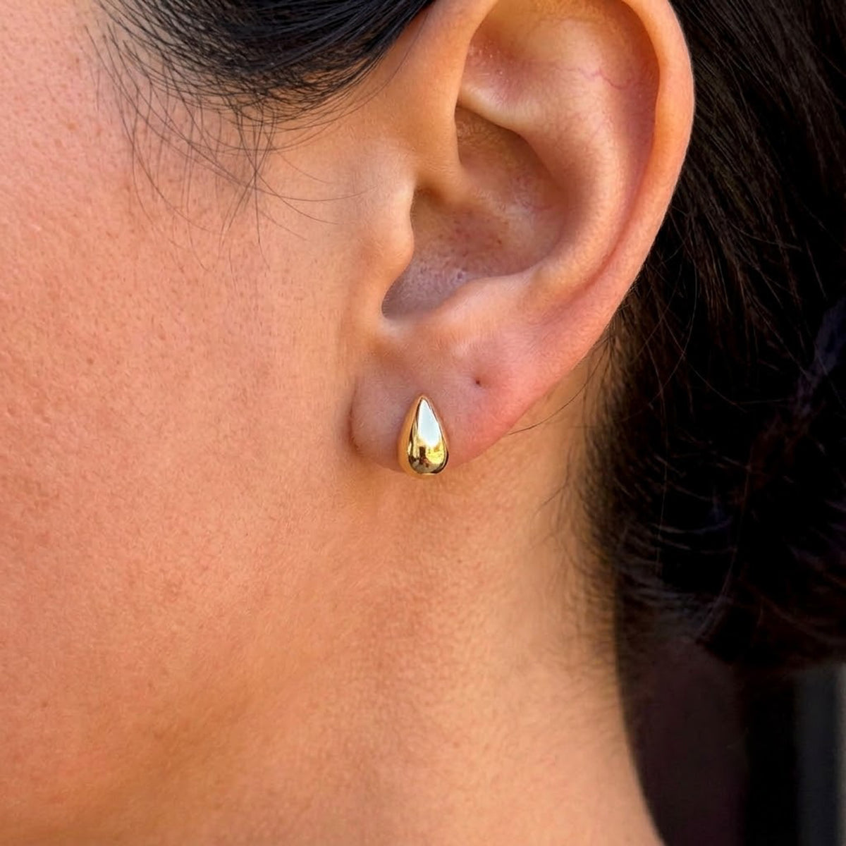 Aretes Gota Dorados Titanio 8279-139
