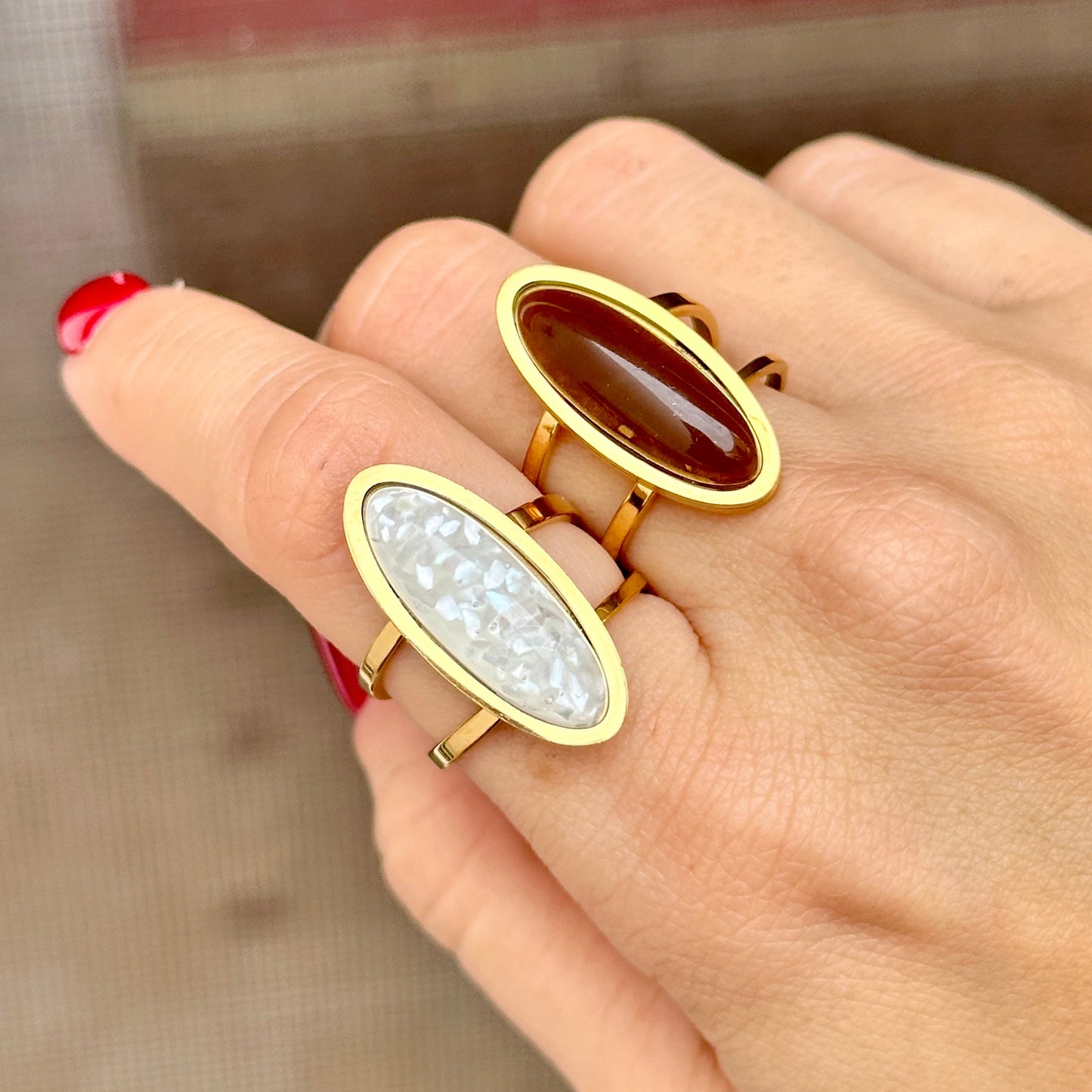 Anillo Oval Acero Inox 8279-151