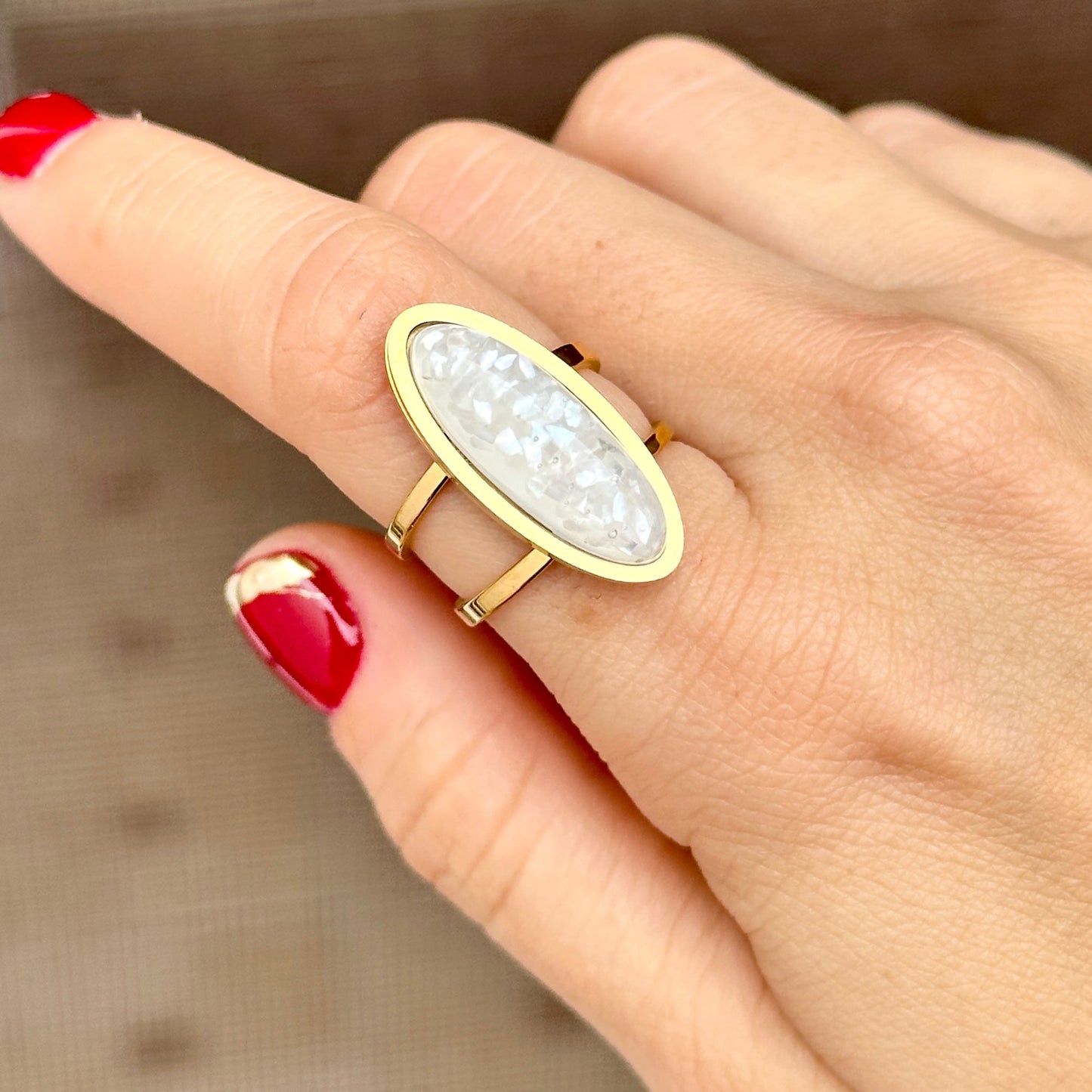 Anillo Oval Acero Inox 8279-151