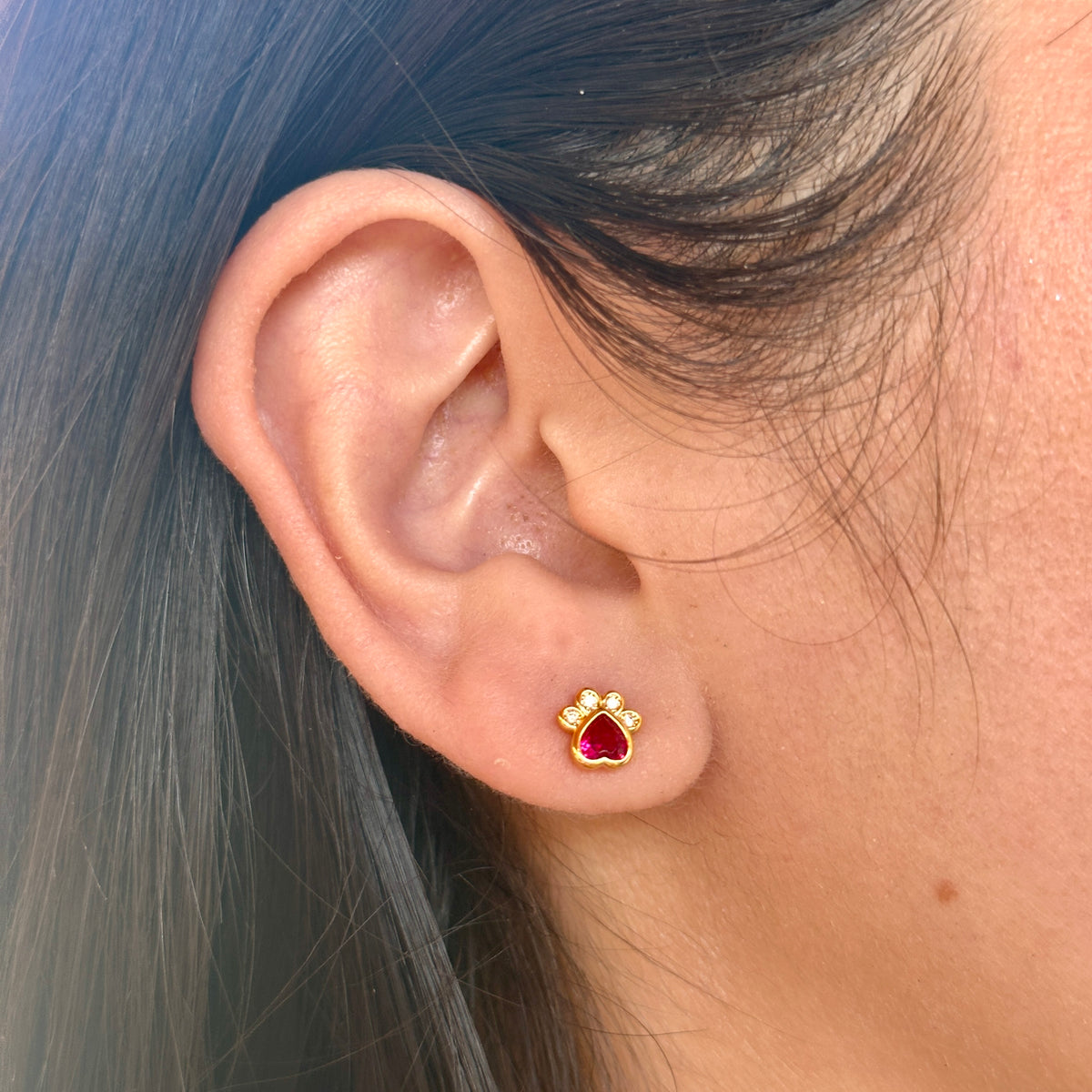 Aretes Huella Acero Inox 8279-46