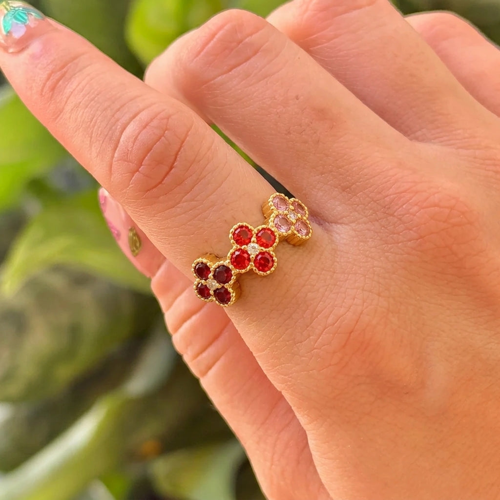 Anillo Multicolor Piedras Acero Inox 8279-55
