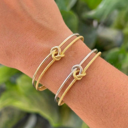 Pulsera Brazalete Nudo Dorado Titanio 8279-92
