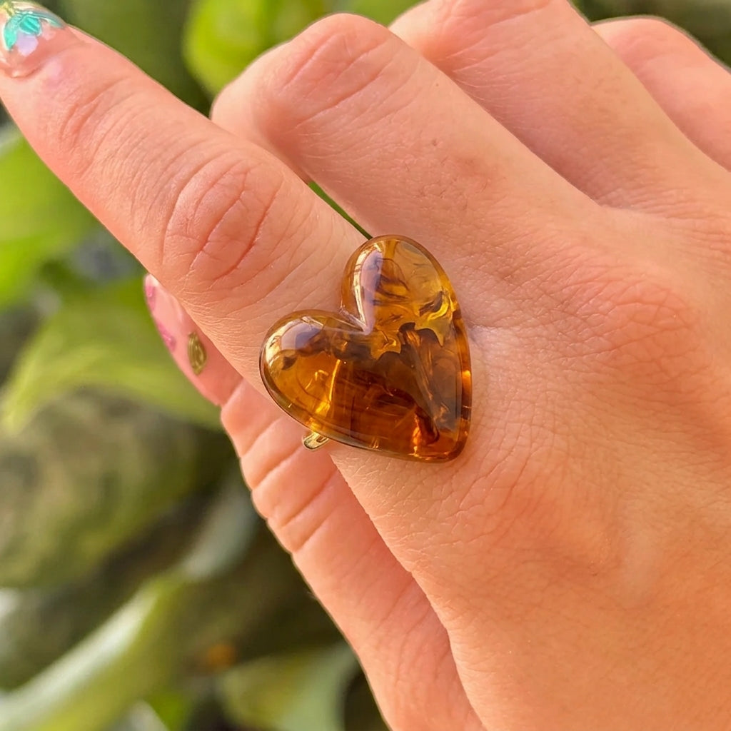 Anillo Piedra Ambar Resina 8279-95