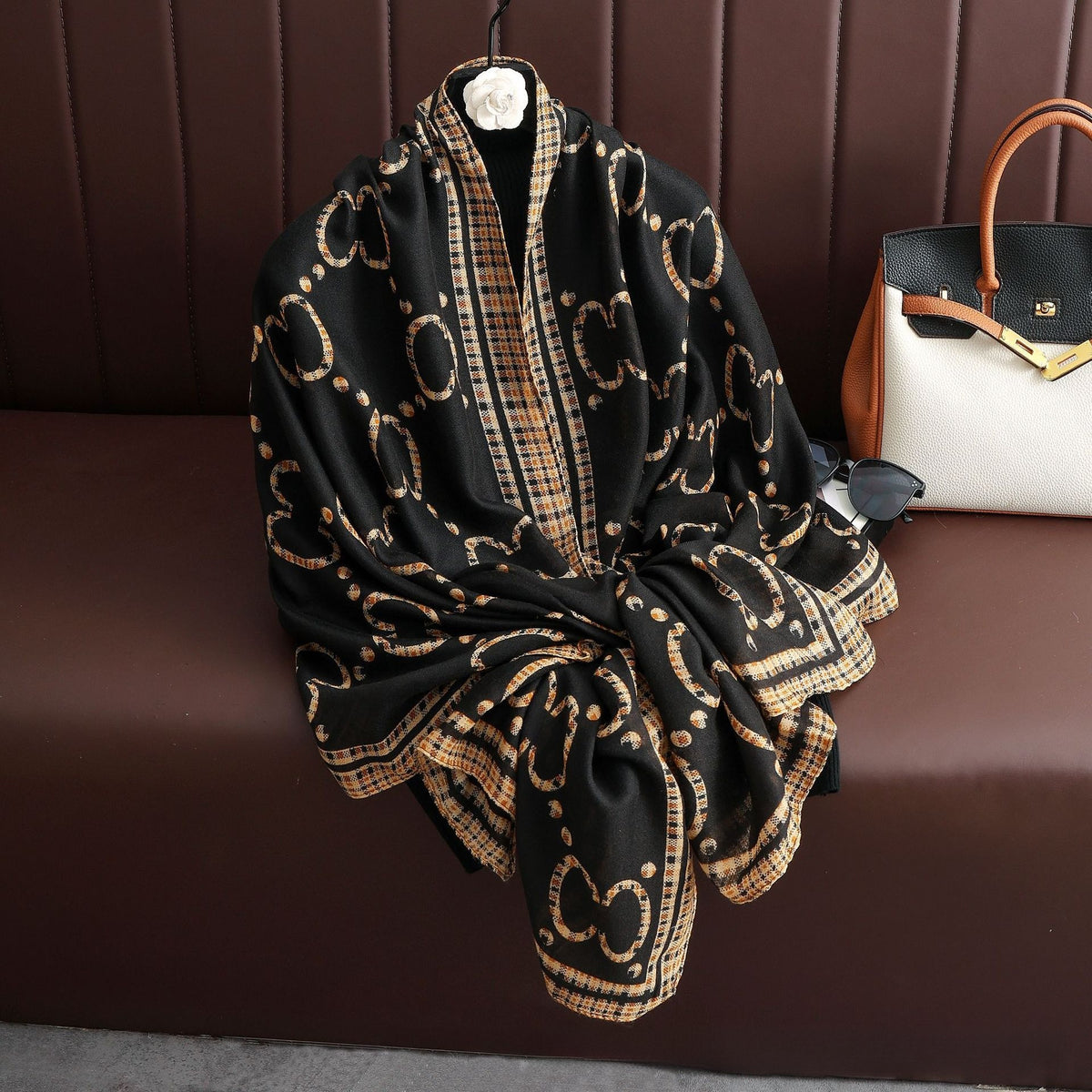 Bufanda Tartan Cafe Negro 8422-33