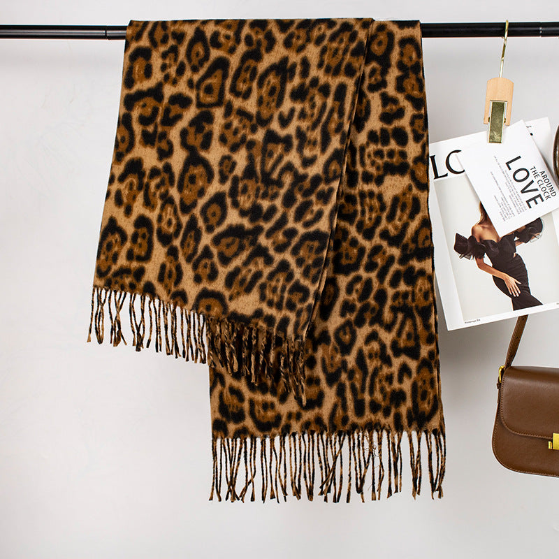 Chal Leopardo Cachemira Camello 8422-37