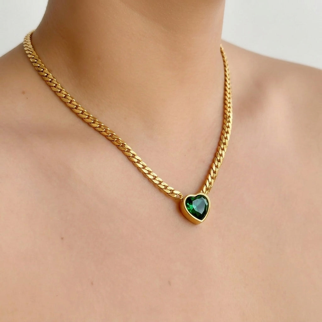 Collar Corazon Acero 316L 8474-11