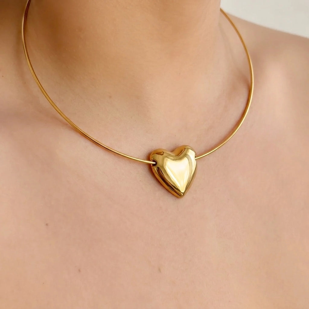 Collar Gargantilla Corazon Acero 316 8474-8