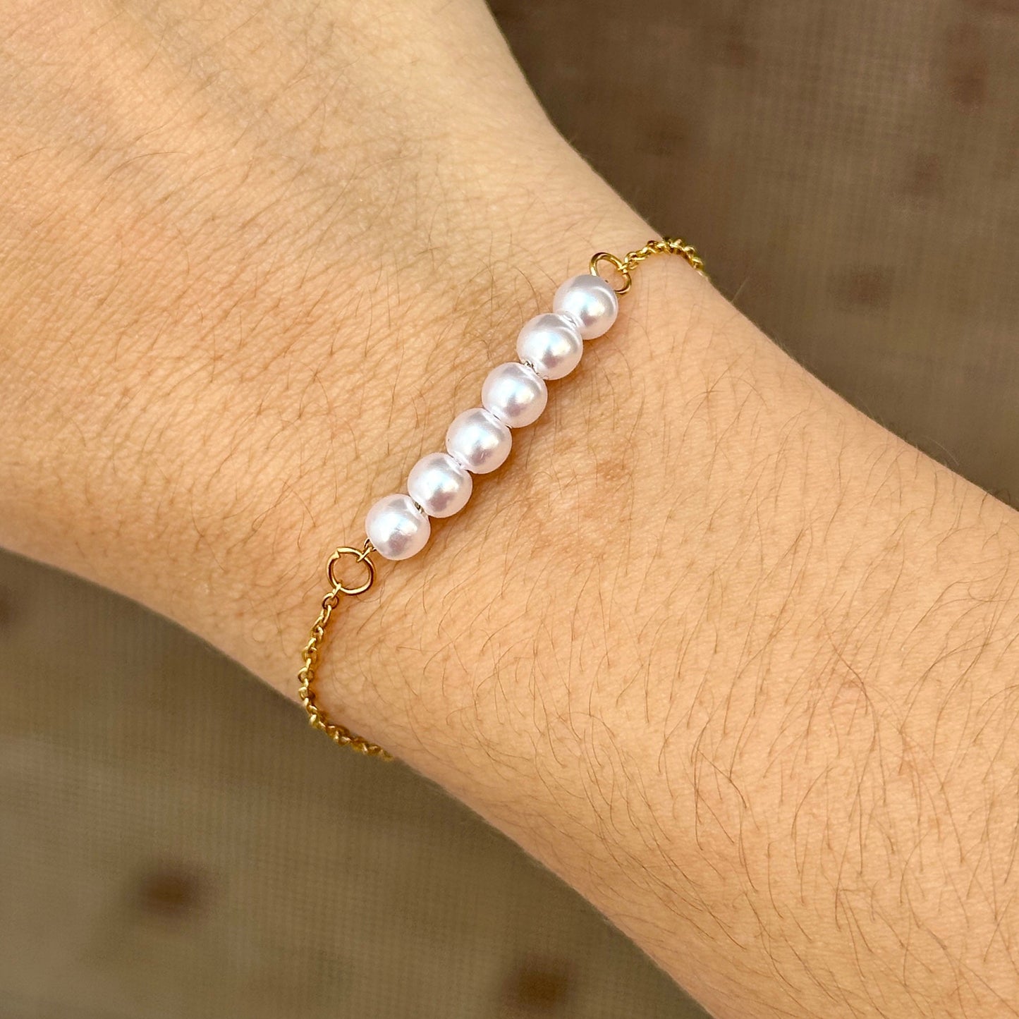 Pulsera Con Perlas Acero Inoxidable 8902-122