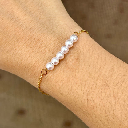 Pulsera Con Perlas Acero Inoxidable 8902-122