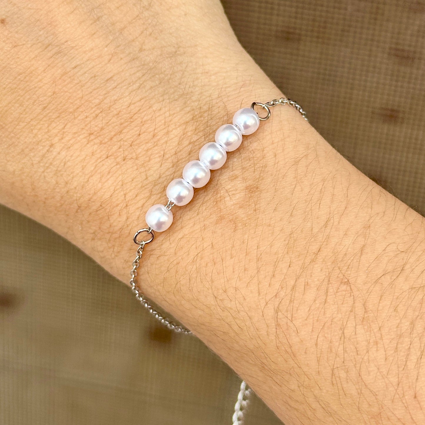 Pulsera Con Perlas Acero Inoxidable 8902-122