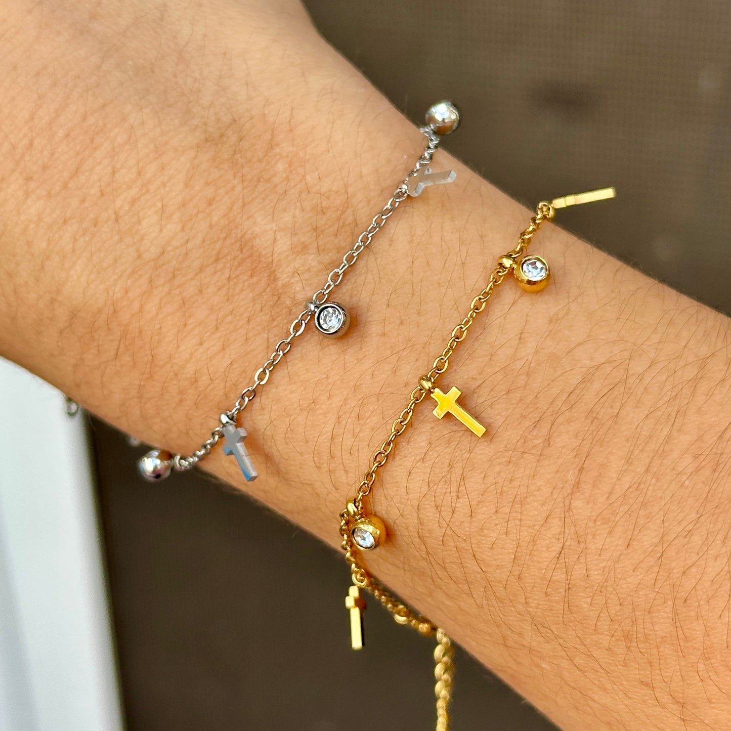 Pulsera Cruces Acero Inoxidable 8902-144