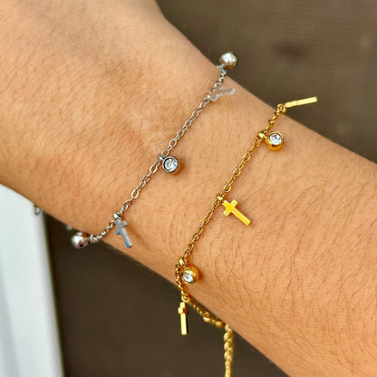 Pulsera Cruces Acero Inoxidable 8902-144