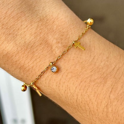 Pulsera Cruces Acero Inoxidable 8902-144