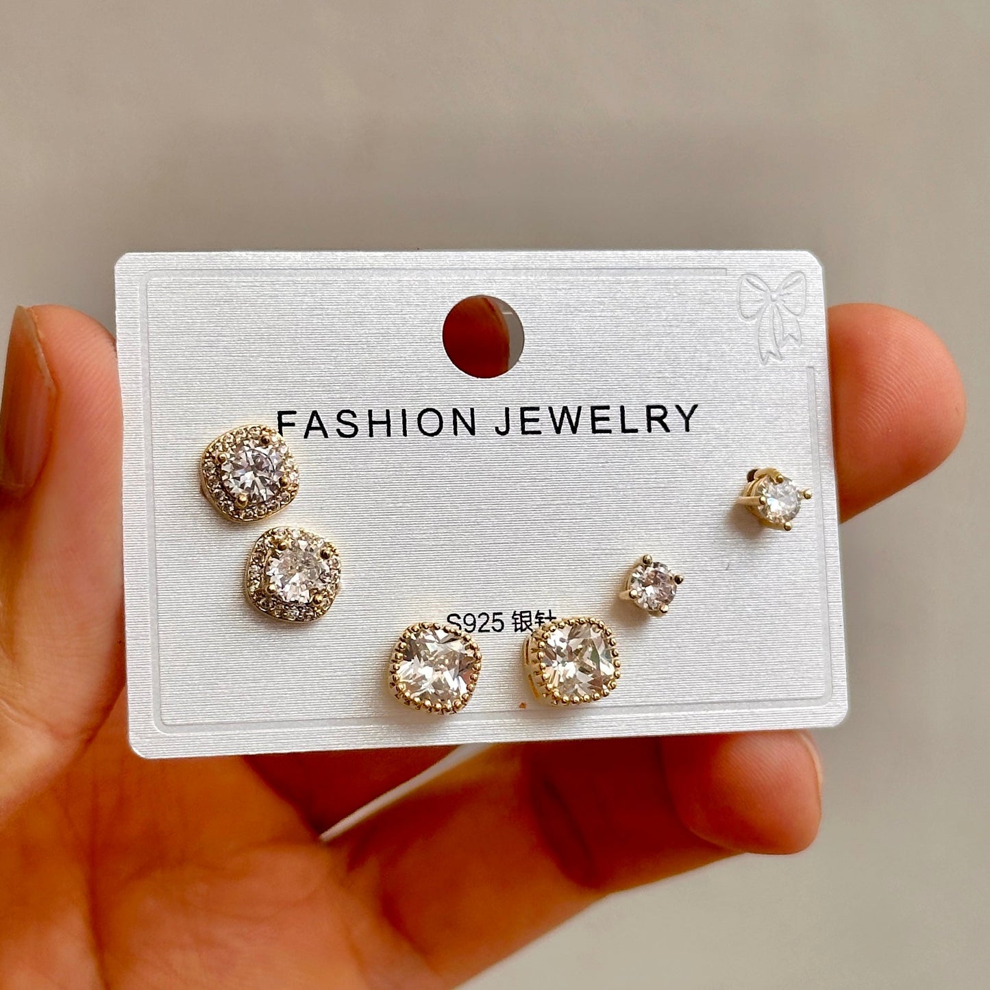 Set Aretes Chapa de Oro 8902-258